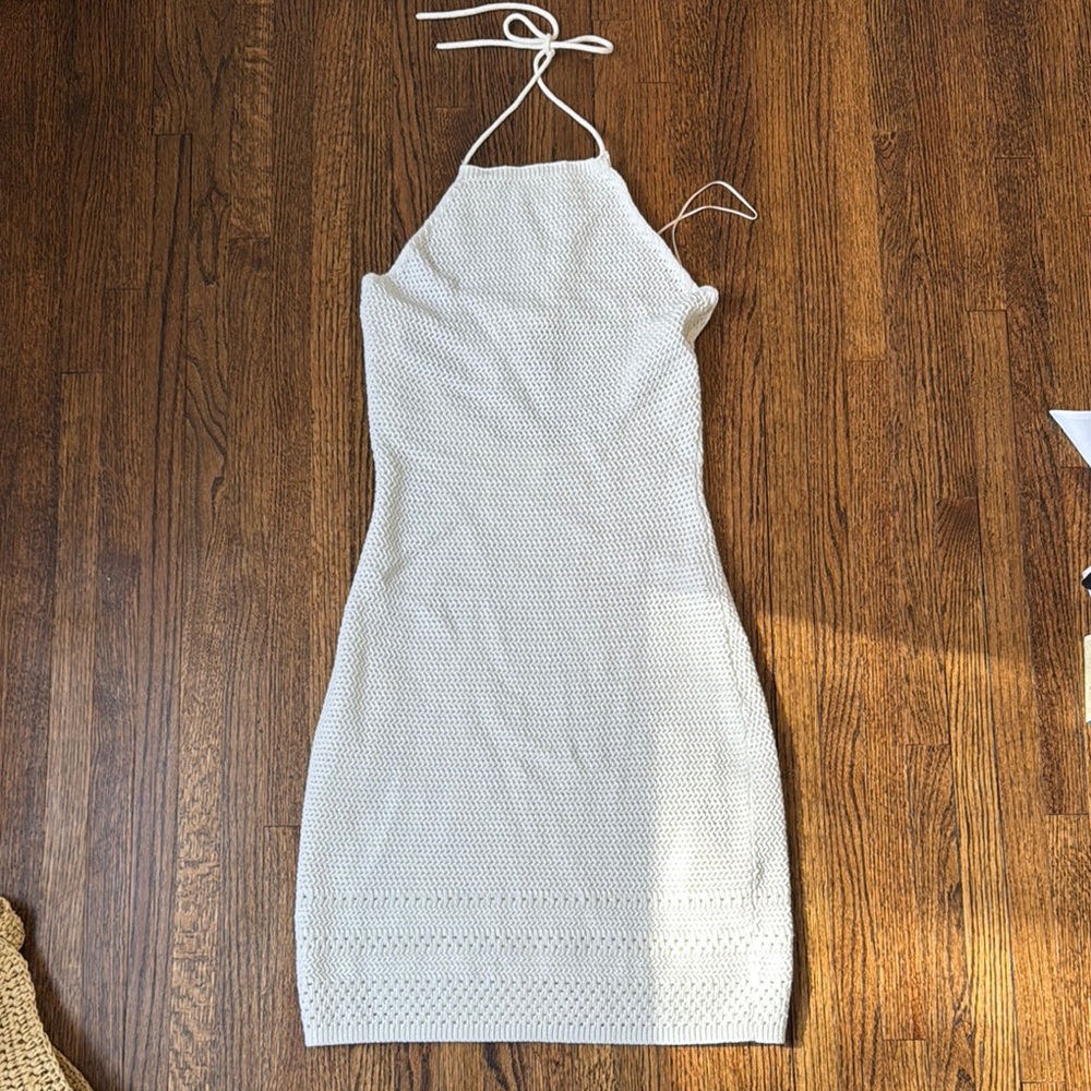 Aritzia White Halter Dress